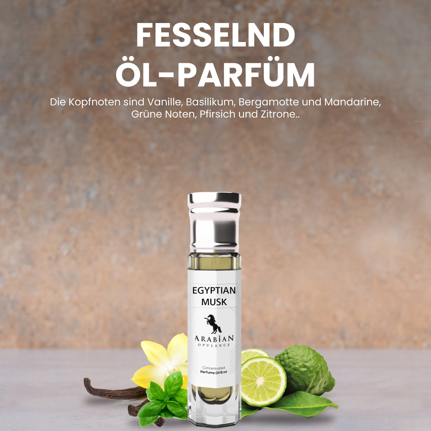 FR104 EGYPTIAN MUSK - Unisex amber roll-on lichaamsparfumolie | Langdurige alcoholvrije geur