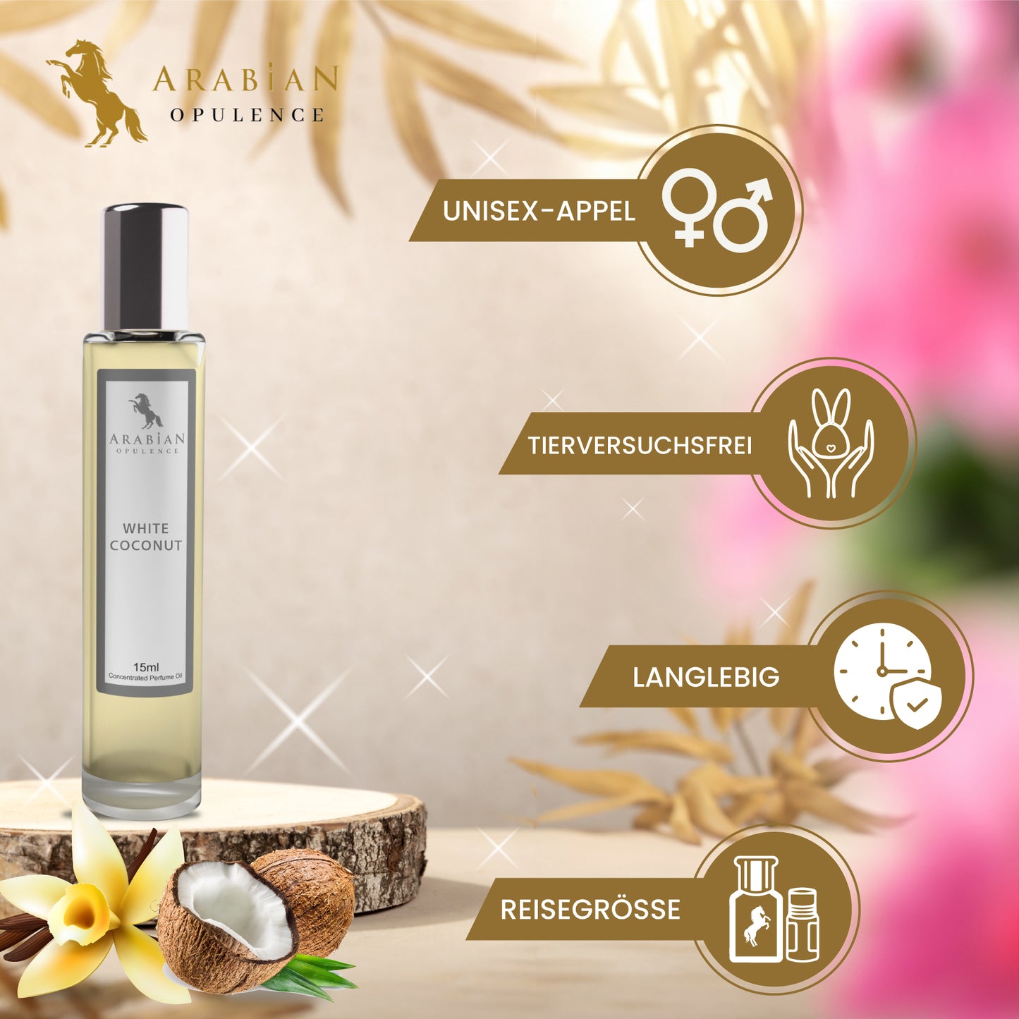 FR303 WHITE COCONUT -  A Refreshing Floral Fruity Unisex Perfume Body Oil | Long-Lasting Alcohol-Free Fragrance