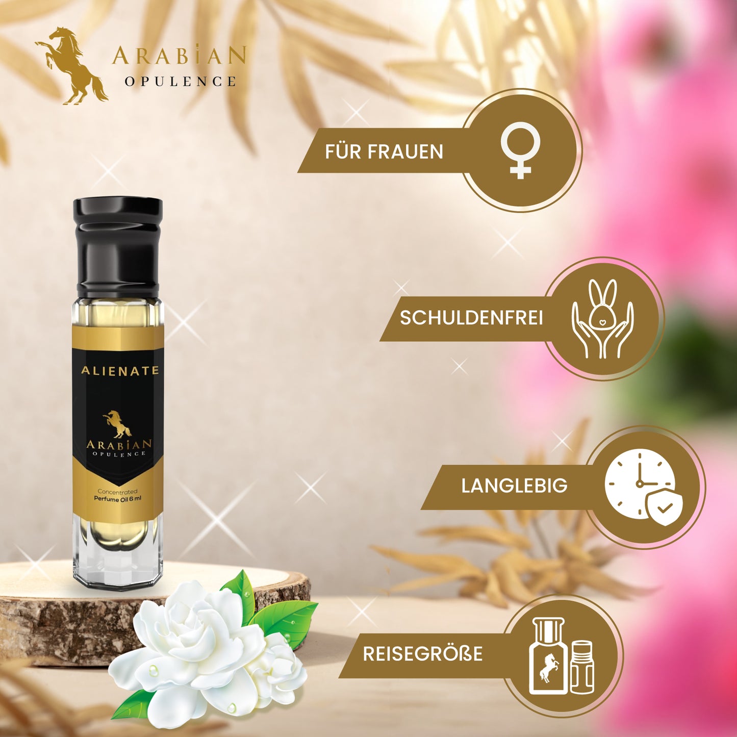 FR15.ALIENATE -  An Amber Woody Perfume Body Oil For Women | Long-Lasting Alcohol-Free Fragrance