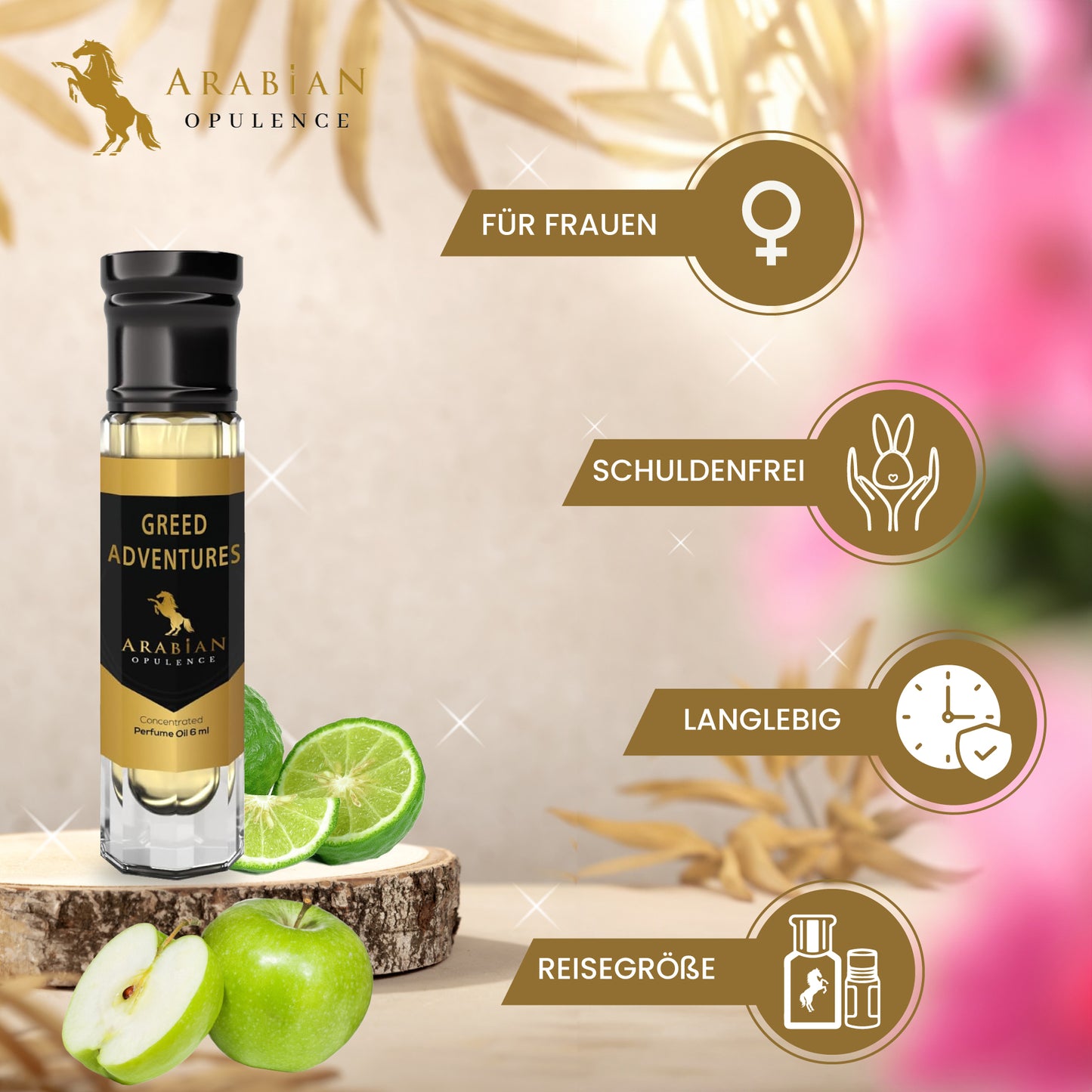 FR32 GREED ADVENTURES - Chypre-Fruity Perfume Body Oil For Women| Long-Lasting Alcohol-Free Fragrance