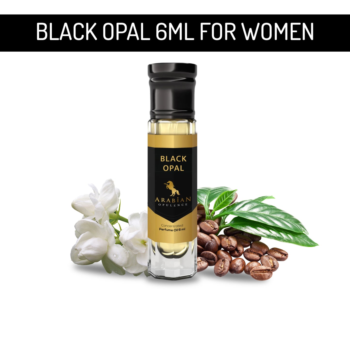 FR49 BLACK OPAL  Oriental Vanilla Perfume Body Oil For Women| Long-Lasting Alcohol-Free Fragrance